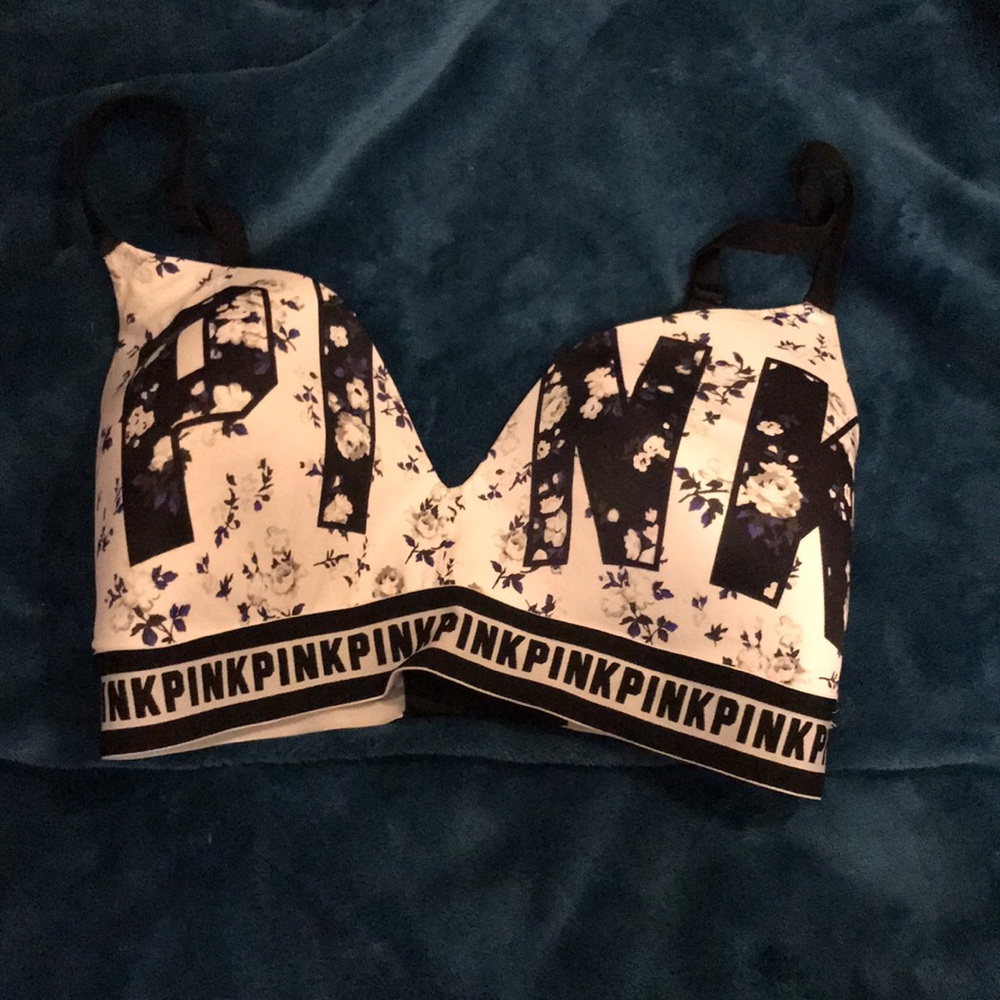 Pink Floral Sports Bra 32DD